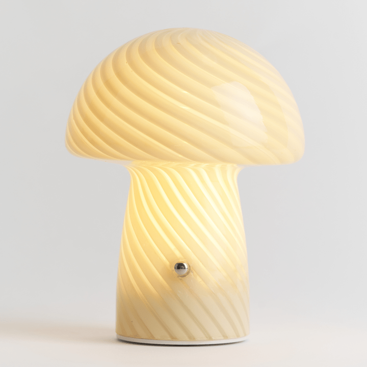 Portable Mini Glass Mushroom Lamp, Butter Portable Lamps Humber 