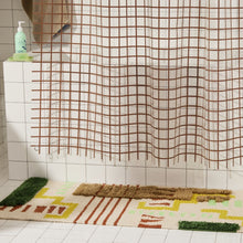 Load image into Gallery viewer, Sun Shower Curtain, 2x2 in Chocolate Shower Curtains Quiet Town 
