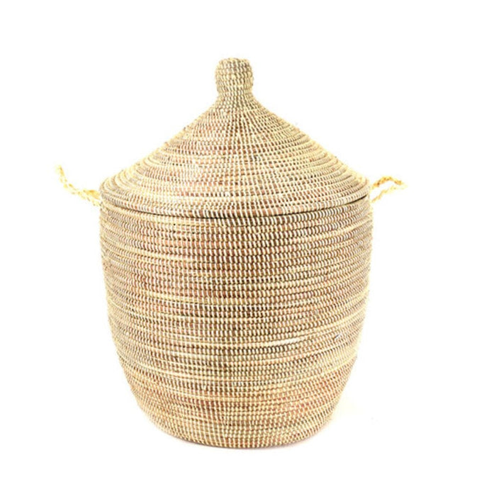 Dou Lid Storage Basket Monochrome Natural Low Storage Storage Baskets Powered by People 