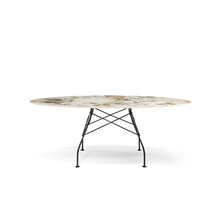 Load image into Gallery viewer, Glossy Outdoor Oval Table in Marble Finish OUTDOOR FURNITURE Kartell 
