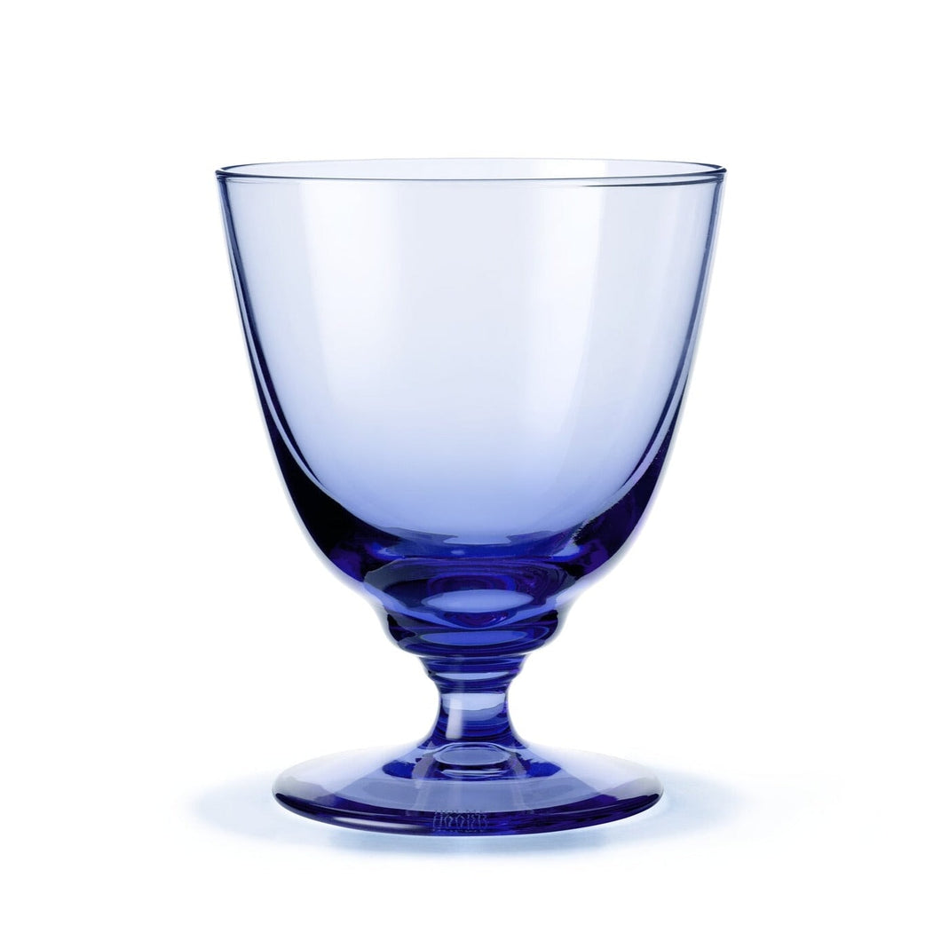 Flow Glass on Foot Wine Glasses Holmegaard Dark Blue 