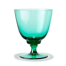 Load image into Gallery viewer, Flow Glass on Foot Wine Glasses Holmegaard Emerald Green 
