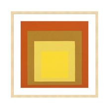Load image into Gallery viewer, Homage to the Square (1956-1962) by Josef Albers Artwork 1000Museums Light Wood Frame 22x28 

