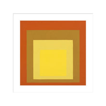 Load image into Gallery viewer, Homage to the Square (1956-1962) by Josef Albers Artwork 1000Museums White Frame 22x28 
