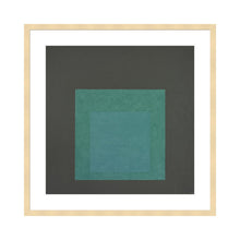 Load image into Gallery viewer, Homage to the Square (1963) by Josef Albers Artwork 1000Museums Light Wood Frame 22x28 
