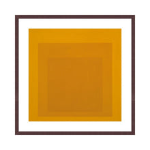 Load image into Gallery viewer, Homage to the Square (1970) by Josef Albers Artwork 1000Museums Dark Wood Frame 32x40 
