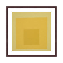 Load image into Gallery viewer, Homage to the Square (1966) by Josef Albers Artwork 1000Museums Dark Wood Frame 22x28 

