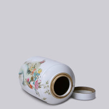 Load image into Gallery viewer, Bird and Flower Famille Style Porcelain Lidded Canister Sculpture &amp; Decorative Art Cobalt Guild 
