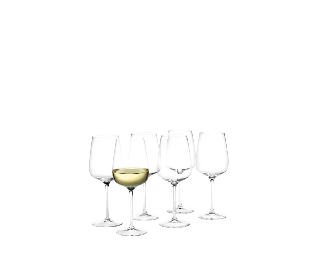 Bouquet White Wine Glass, Set of 6 Wine Glasses Holmegaard 