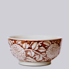Load image into Gallery viewer, Red and White Porcelain Chrysanthemum Large Bowl Sculpture &amp; Decorative Art Cobalt Guild 
