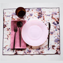 Load image into Gallery viewer, Rose Sunbeam with Rose Stripe or Rose Marble Set Placemats Goldie Home Rose Marble Placemats with Rose Sunbeam Napkins 
