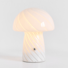 Load image into Gallery viewer, Portable Mini Glass Mushroom Lamp, White lighting Humber 
