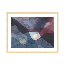 Load image into Gallery viewer, Mountain and Synthetic Air by Paul Klee Artwork 1000Museums Light Wood Frame 22x28 
