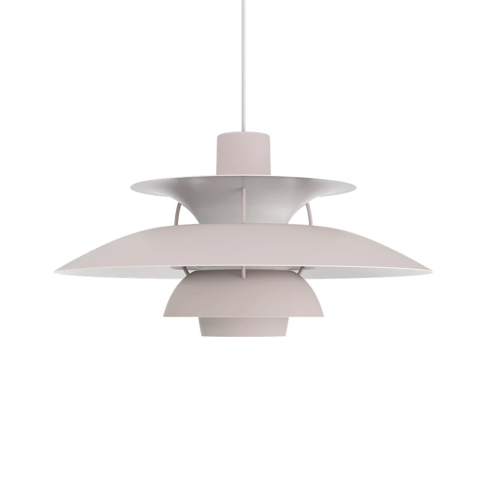 PH 5 Pendant Lamp Ceiling & Pendant Lamps Louis Poulsen Monochrome Oyster Grey 