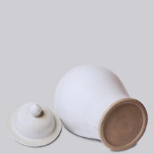 Load image into Gallery viewer, 25&quot; Rustic Plain White Porcelain Temple Jar Sculpture &amp; Decorative Art Cobalt Guild 

