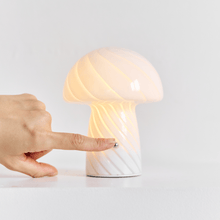 Load image into Gallery viewer, Portable Mini Glass Mushroom Lamp, White lighting Humber 
