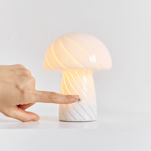 Load image into Gallery viewer, Portable Mini Glass Mushroom Lamp, Butter Portable Lamps Humber 
