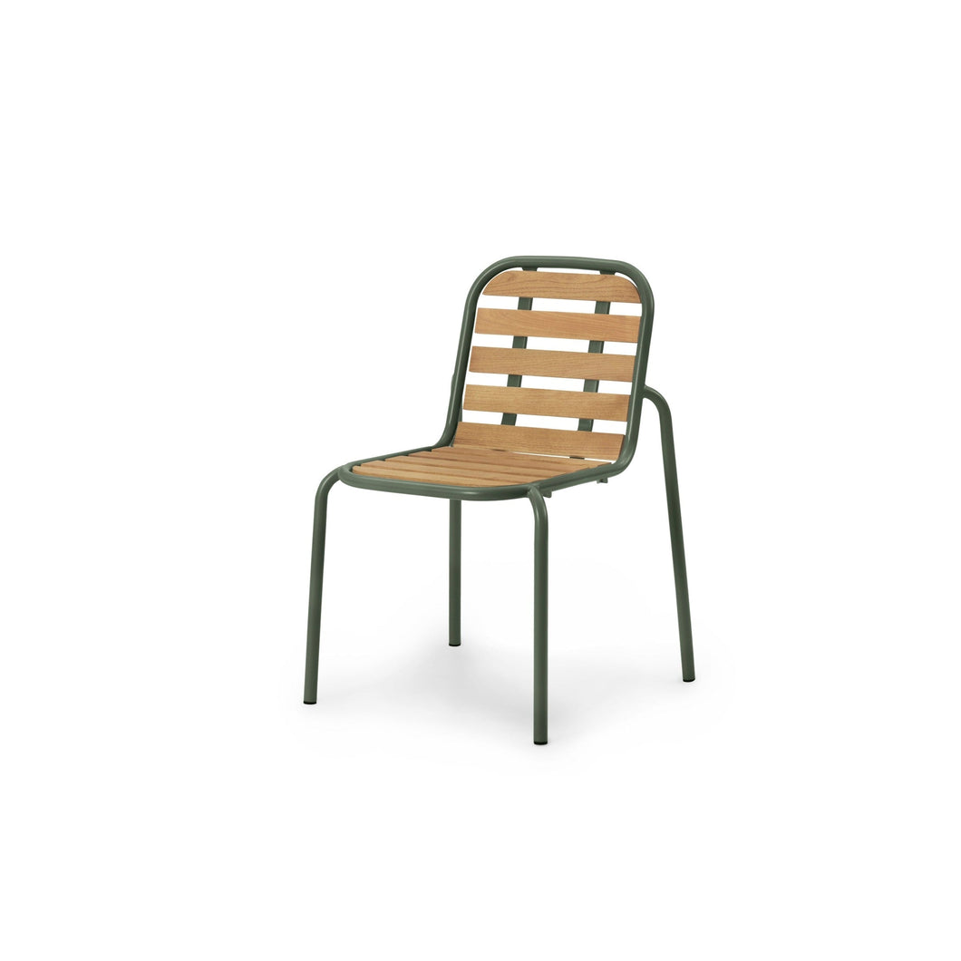 Vig Chair, Wood Outdoor Dining Chairs Normann Copenhagen Dark Green 