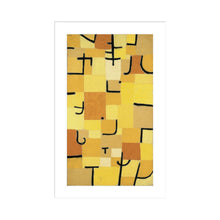 Load image into Gallery viewer, Signs in Yellow by Paul Klee Artwork 1000Museums White Frame 22x28 

