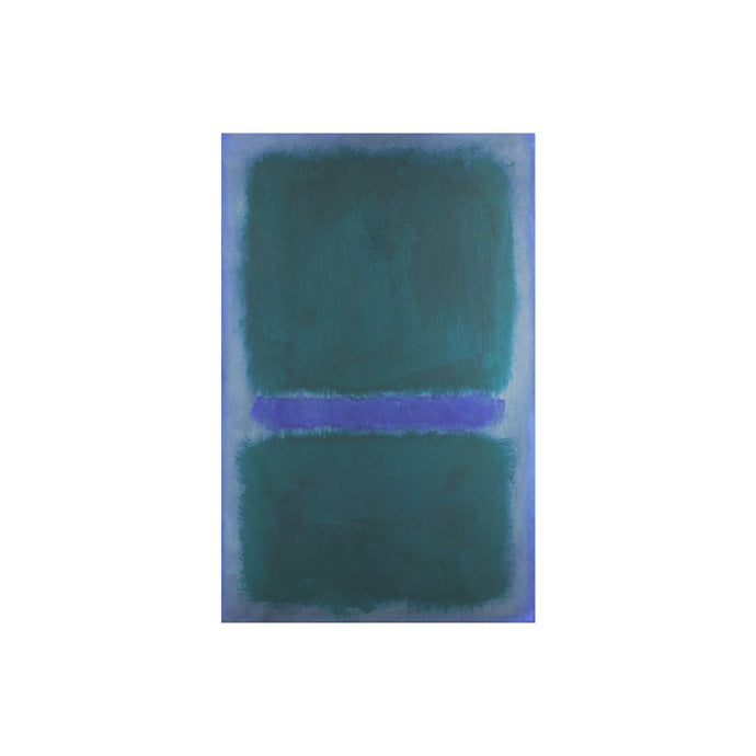 Untitled (BlueGreen, Blue on Blue Background) by Mark Rothko Artwork 1000Museums Unframed 22x28 