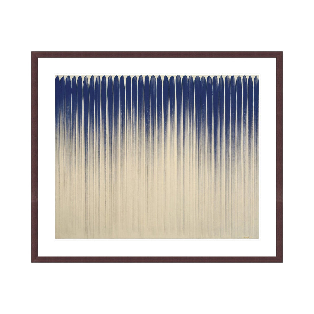 From Line (1978) by Lee Ufan Artwork 1000Museums Dark Wood Frame 32x40 