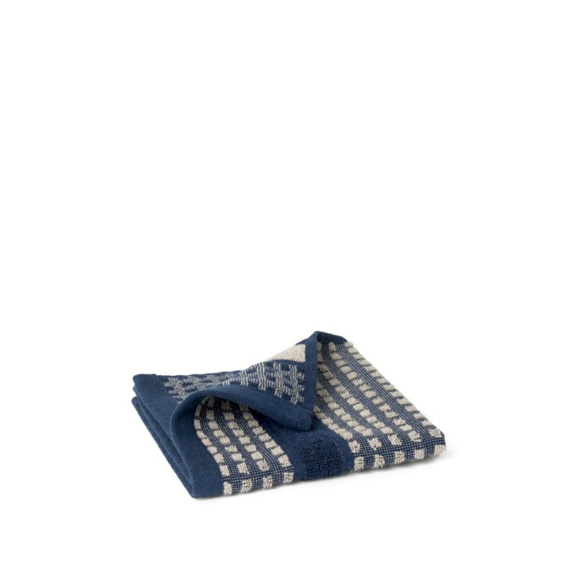 Check Towels, Dark Blue / Sand Bath Towels JUNA 