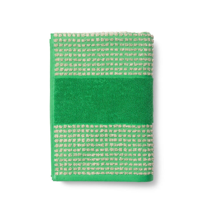 Check Towels, Green / Sand Bath Towels JUNA 