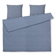 Load image into Gallery viewer, Baek&amp;Bolge Duvet Set, Dark Blue / White Comforter Covers JUNA 
