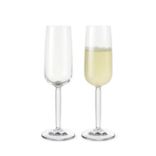 Load image into Gallery viewer, Hammershøi Champagne Glass, Set of 2 Wine Glasses Kähler Clear 
