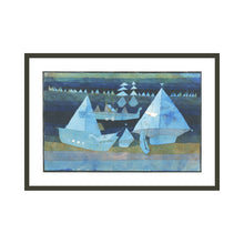 Load image into Gallery viewer, Little Regatta by Paul Klee Artwork 1000Museums Black Frame 32x40 
