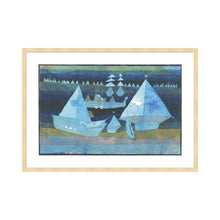 Load image into Gallery viewer, Little Regatta by Paul Klee Artwork 1000Museums Light Wood Frame 22x28 
