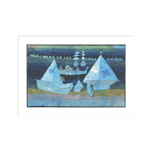 Load image into Gallery viewer, Little Regatta by Paul Klee Artwork 1000Museums White Frame 22x28 
