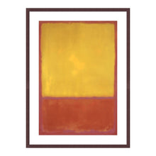 Load image into Gallery viewer, Ochre and Red on Red by Mark Rothko Artwork 1000Museums Dark Wood Frame 32x40 
