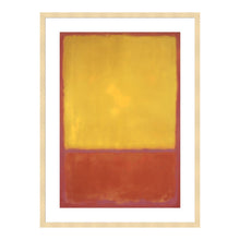 Load image into Gallery viewer, Ochre and Red on Red by Mark Rothko Artwork 1000Museums Light Wood Frame 22x28 
