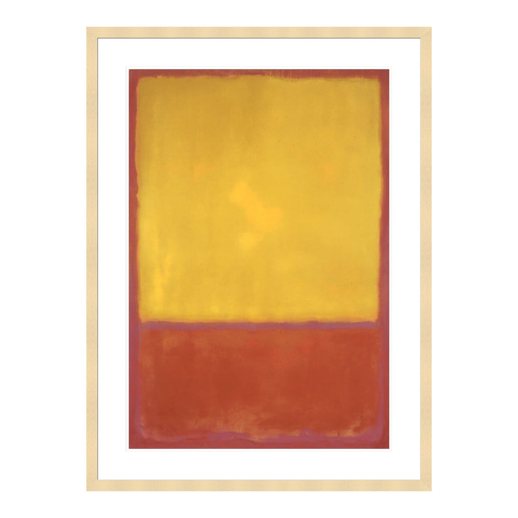 Ochre and Red on Red by Mark Rothko Artwork 1000Museums Light Wood Frame 22x28 