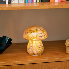 Load image into Gallery viewer, Portable Chubby Open Top Glass Mushroom Lamp, Pink Moon Portable Lamps Humber 
