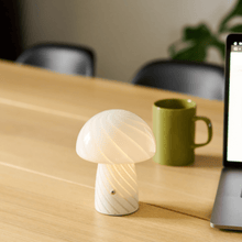 Load image into Gallery viewer, Portable Mini Glass Mushroom Lamp, White lighting Humber 
