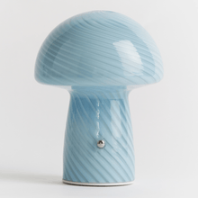 Load image into Gallery viewer, Portable Mini Glass Mushroom Lamp, Blue lighting Humber 
