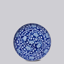 Load image into Gallery viewer, Blue and White Porcelain Peony Platter Sculpture &amp; Decorative Art Cobalt Guild 
