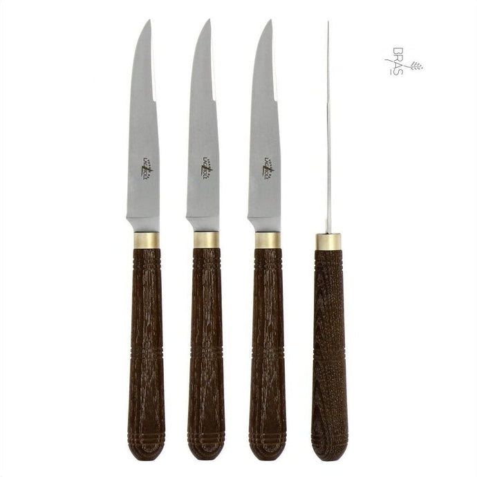 André et Michel Bras Steak Knives, Set of 4 Steak Knives Forge de Laguiole 