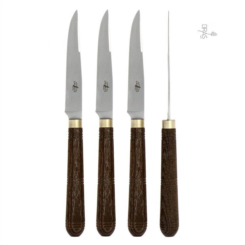 André et Michel Bras Steak Knives, Set of 4 Steak Knives Forge de Laguiole 