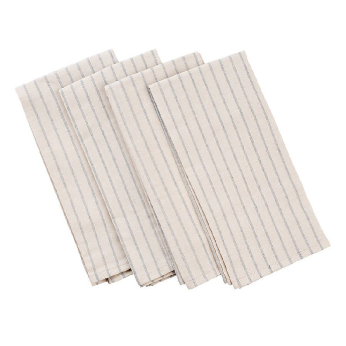 Natural Striped Cotton Napkin - Set Of 4 Napkins Powered by People 