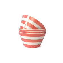 Load image into Gallery viewer, Red Stripe Cereal Bowls, Set of 4 Outdoor Tableware Xenia Taler 
