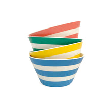 Load image into Gallery viewer, Assorted Stripe Cereal Bowls, Set of 4 Outdoor Tableware Xenia Taler 

