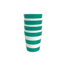 Load image into Gallery viewer, Green Stripe Cups, Set of 4 Outdoor Drinkware Xenia Taler 
