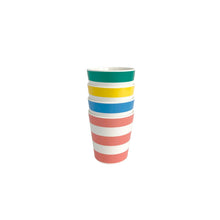 Load image into Gallery viewer, Assorted Stripe Cups, Set of 4 Outdoor Drinkware Xenia Taler 
