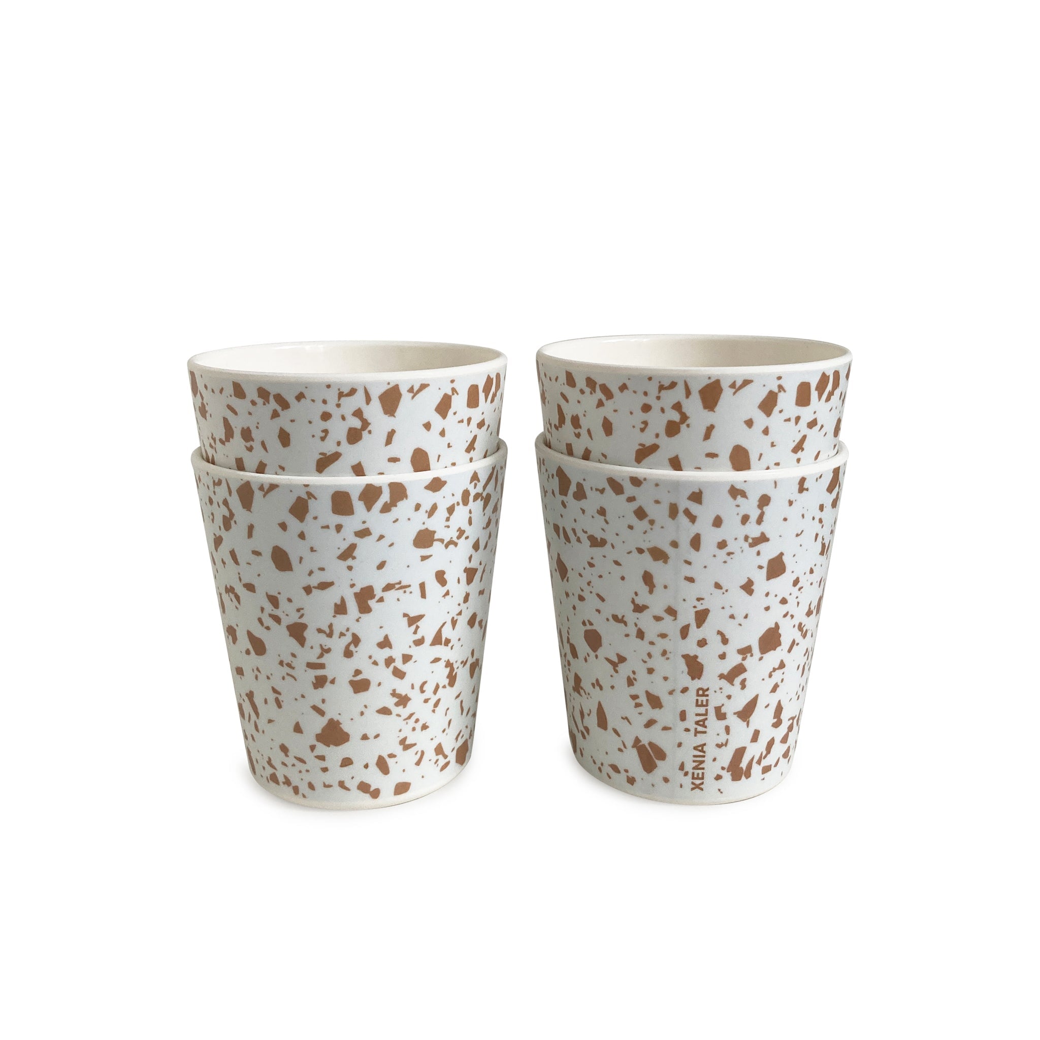 Mauve Terrazzo Cups, Set of 4 Outdoor Drinkware Xenia Taler 