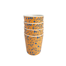 Load image into Gallery viewer, Orange Terrazzo Cups, Set of 4 Outdoor Drinkware Xenia Taler 
