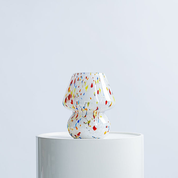 Glass Mushroom Table Lamp, Mini, Color Confetti Table & Desk Lamps Humber 