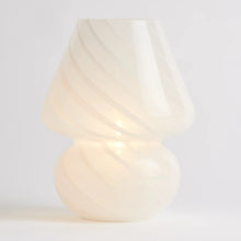 Load image into Gallery viewer, Portable Mini Close Top Glass Mushroom Lamp, White Portable Lamps Humber 
